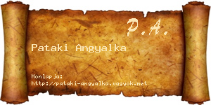 Pataki Angyalka névjegykártya