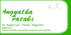 angyalka pataki business card